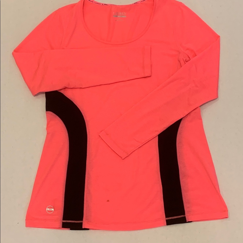 Lauren Ralph Lauren active pink/blk shirt